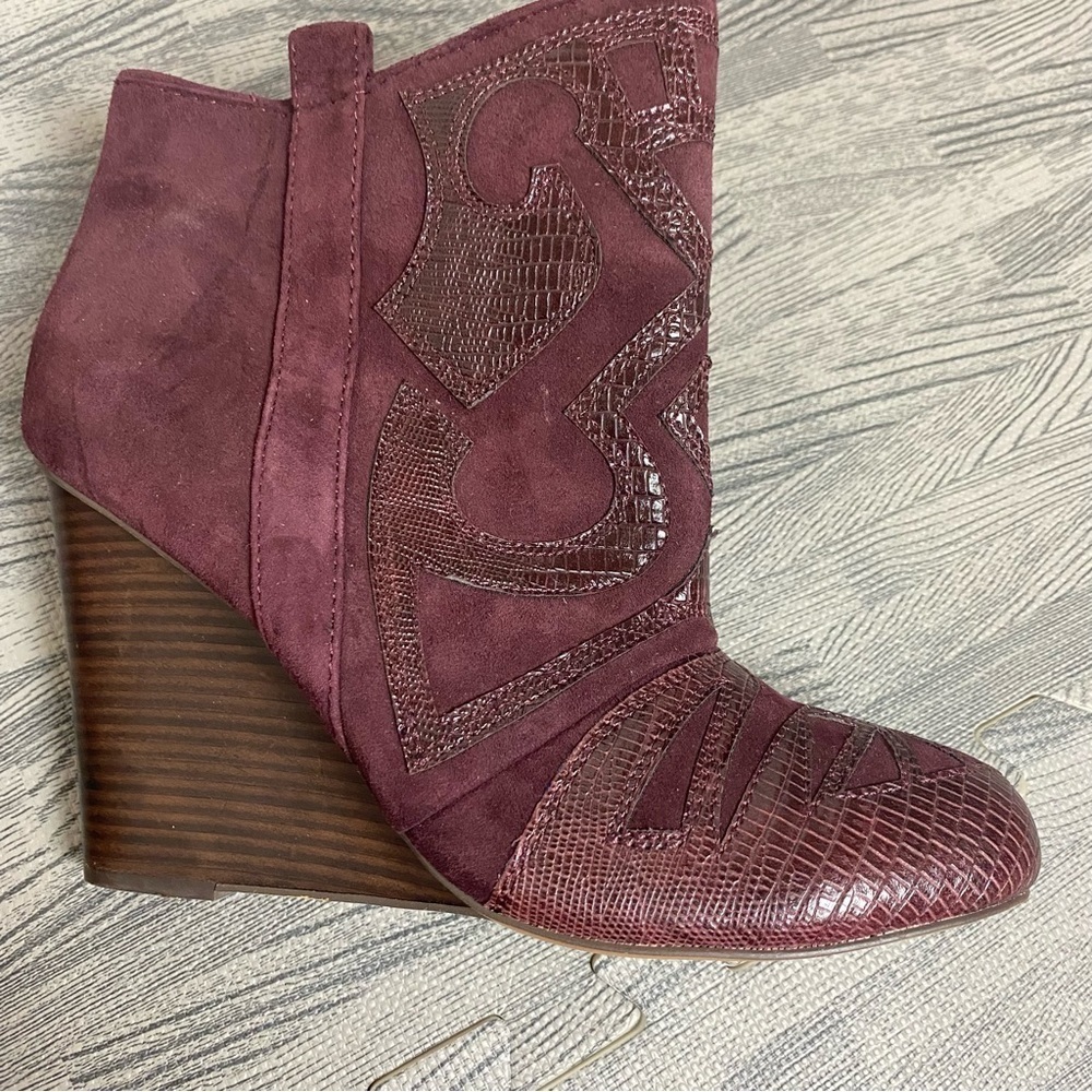 STEVEN Mitch Wedge Leather Bootie by Steve Madden - Picture 2 of 11